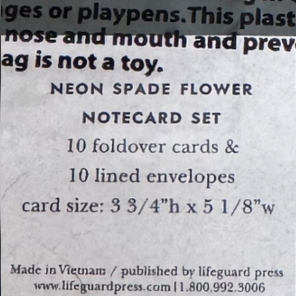 NEW kate spade Pink Neon Spade Flower Notecard Set - Picture 5 of 5